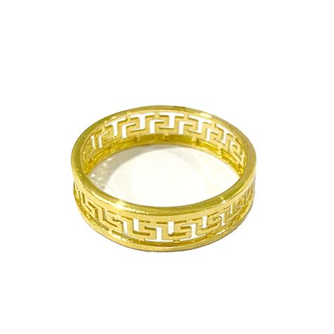 18 karat gold versace ring|Versace ring real gold.